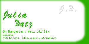 julia watz business card